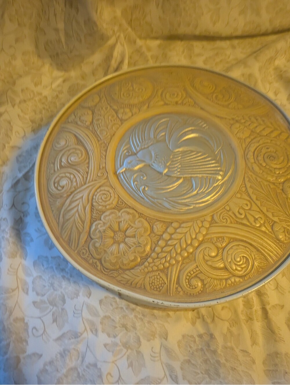 Vintage Smith Crafted Chicago Decorative Tin Box with Bird and Floral Design